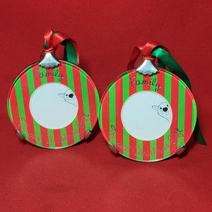 Christmas Ornament Picture Frame Set of 2